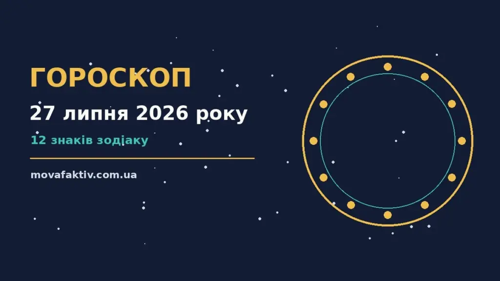 Щоденний гороскоп на 27 липня 2026 року із порадами щодо фінансів, роботи й особистого життя
