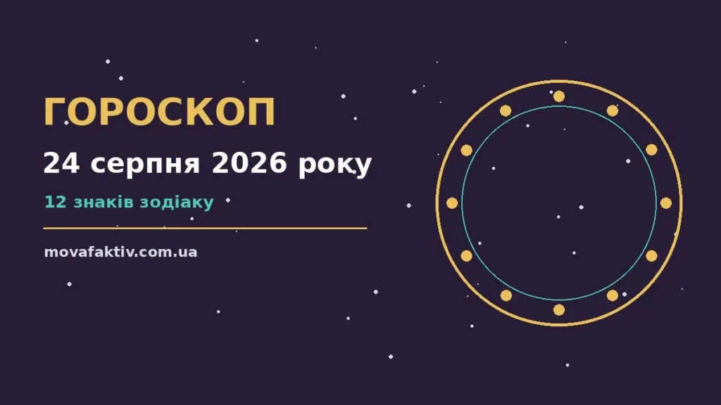 Гороскоп на 24 серпня 2026 року: настрій понеділка, фінансові шанси та практичні поради для кожного знака