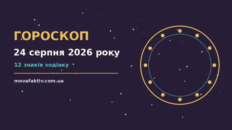 Гороскоп на 24 серпня 2026 року: настрій понеділка, фінансові шанси та практичні поради для кожного знака