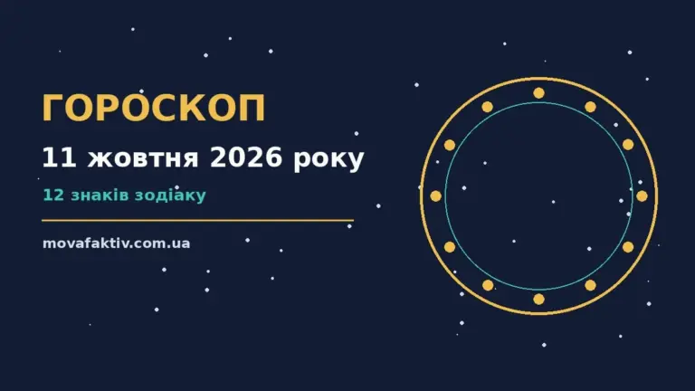 Недільний гороскоп на 11 жовтня 2026 року: фінанси, настрій і стосунки для дванадцяти знаків Зодіаку