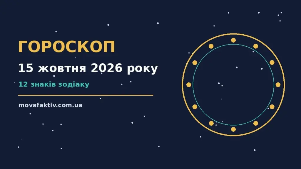 Гороскоп на 15 жовтня 2026 року: настрій дня, фінансові шанси та практичні поради для дванадцяти знаків Зодіаку